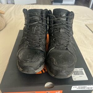 Reebok Men's Black High-Top steel boats